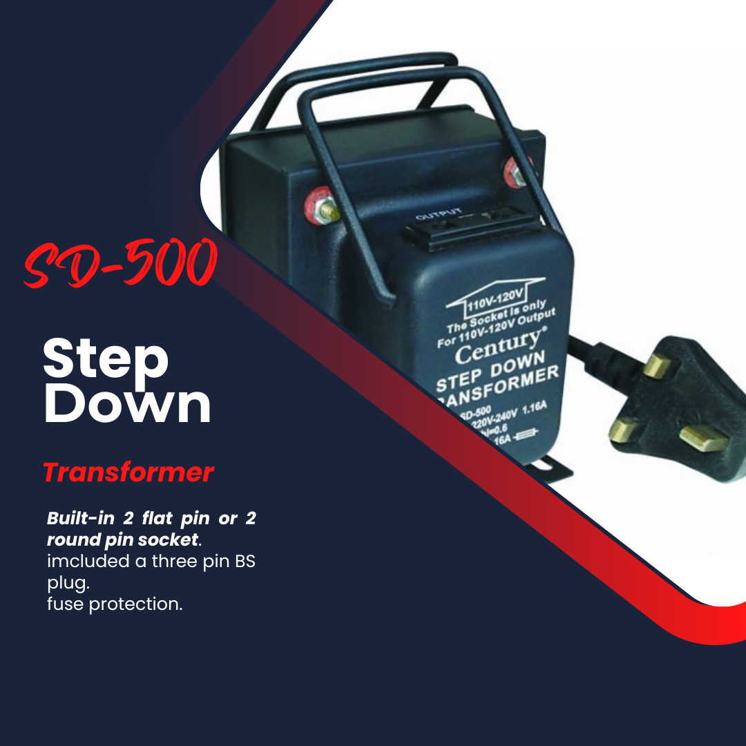 Century 500 Watt- Step Down Transformer Device